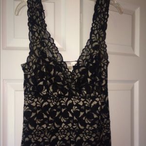 White House black market black lace tank medium